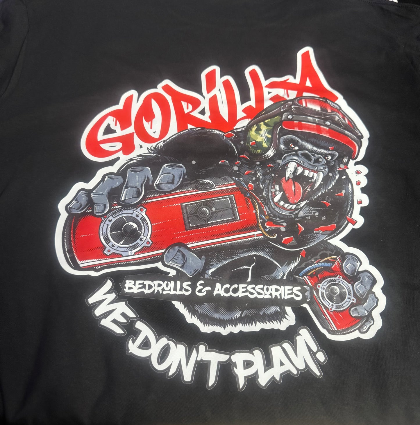 Gorilla bedrolls t shirts