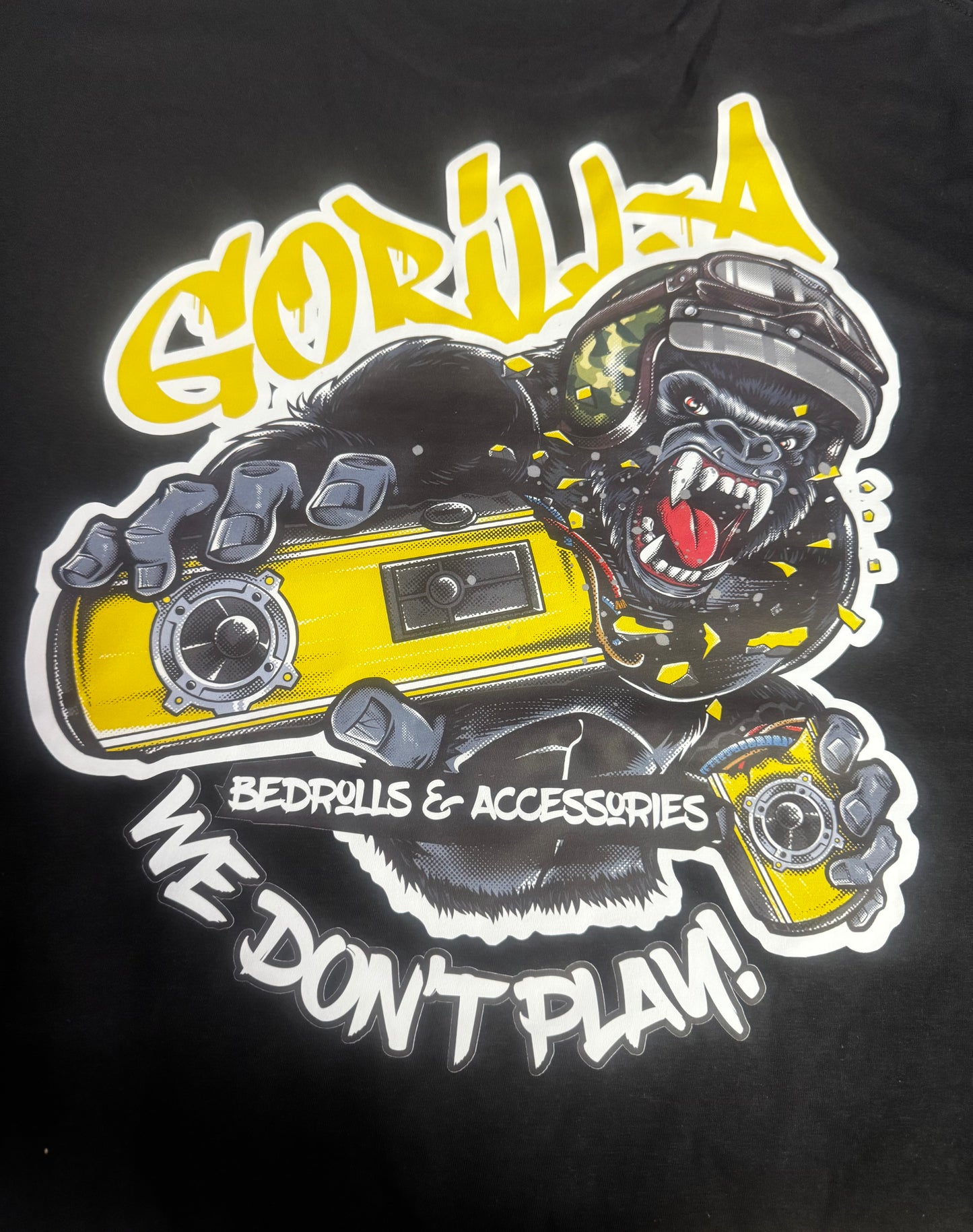 Gorilla bedrolls t shirts